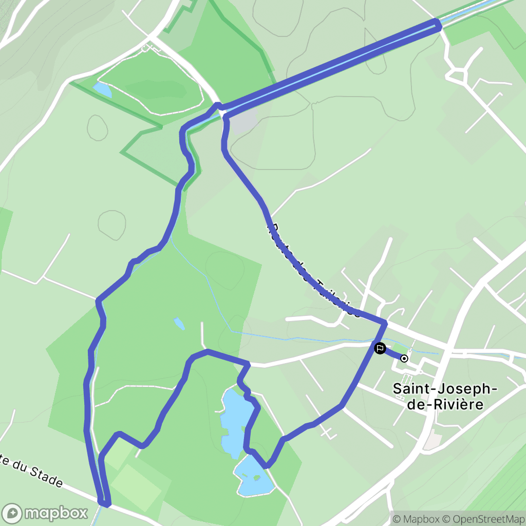 Saint-Joseph-de-Rivière : carte du parcours de randonnée - France
