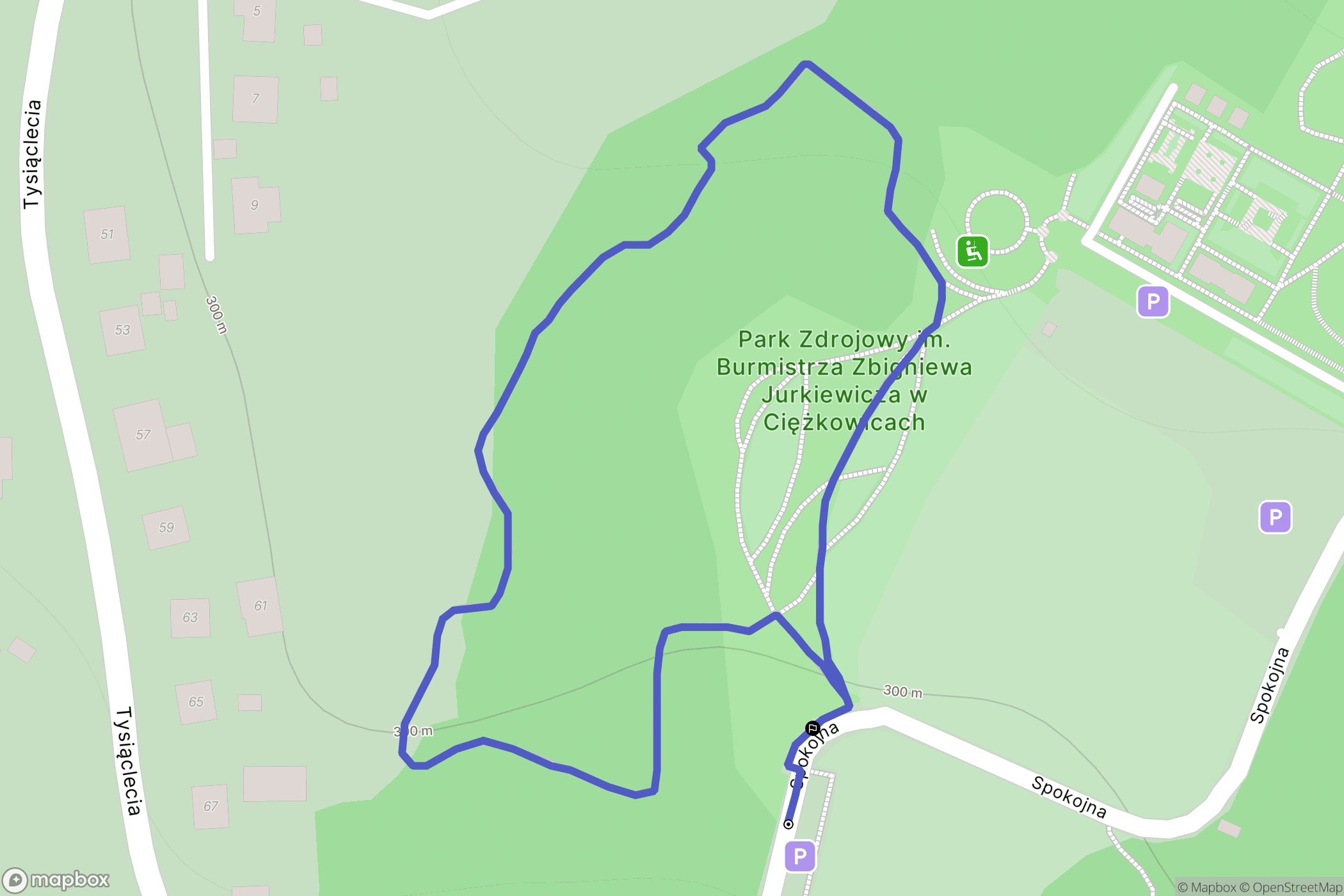 Ciężkowice: mapa trasy - Poland
