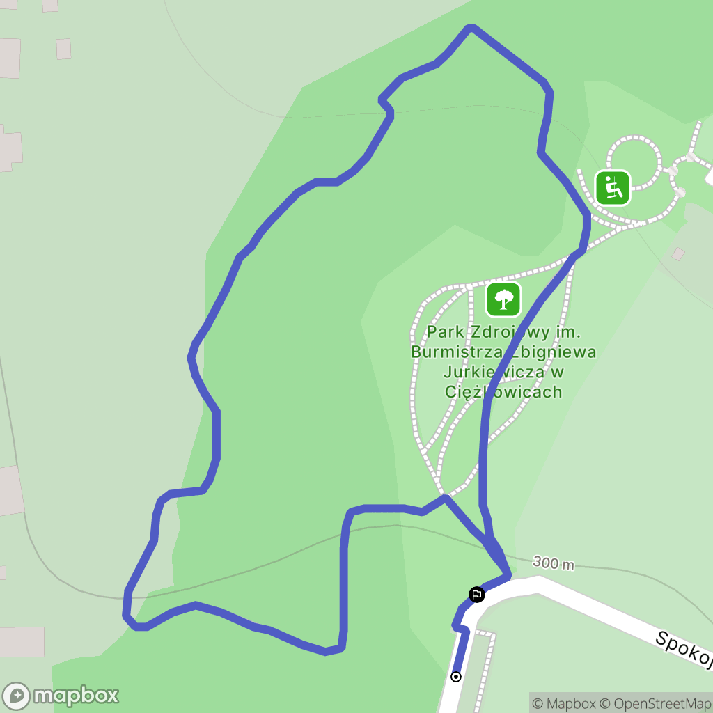 Ciężkowice: mapa trasy - Poland