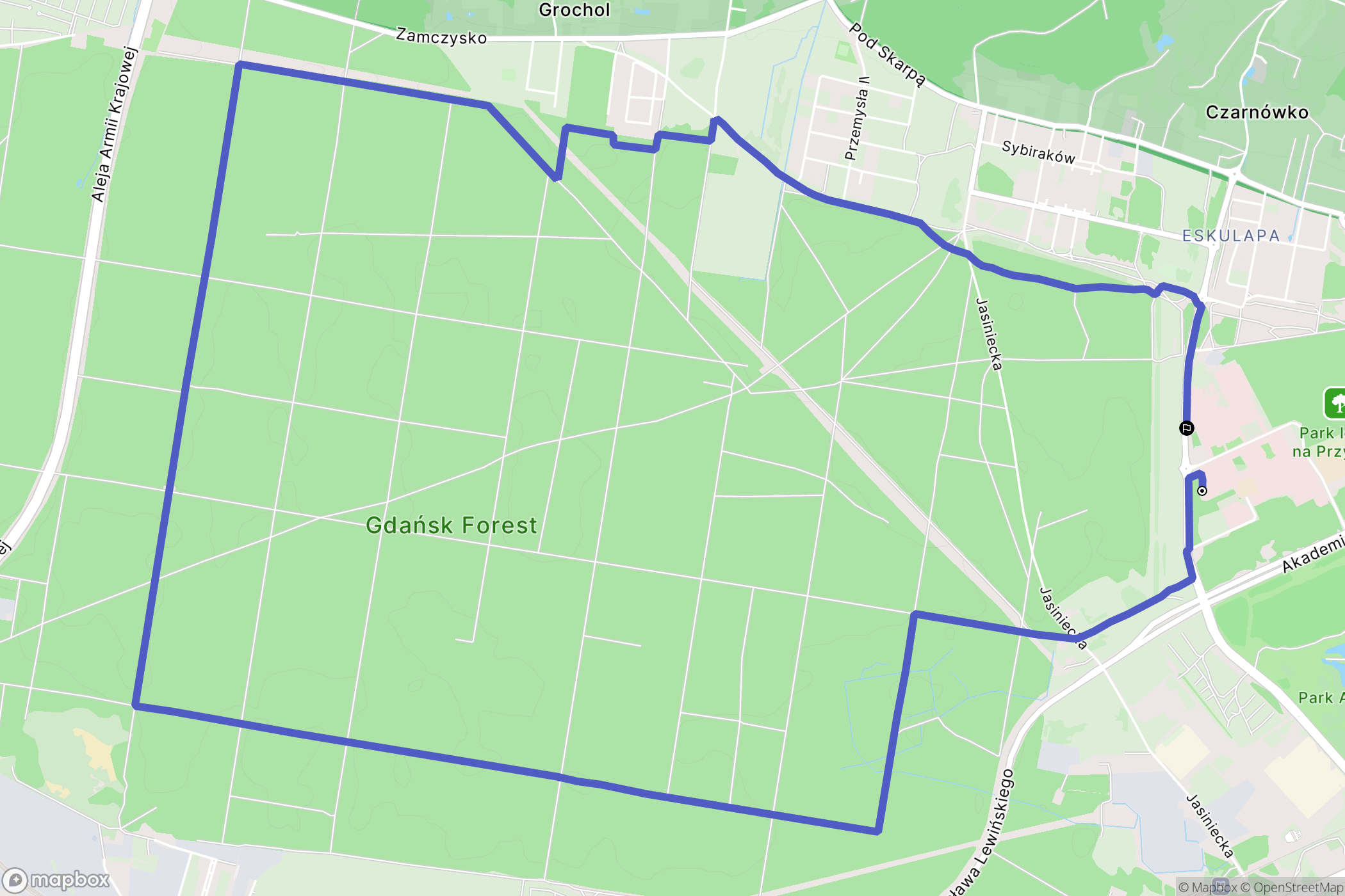 Bydgoszcz: mapa trasy - Poland