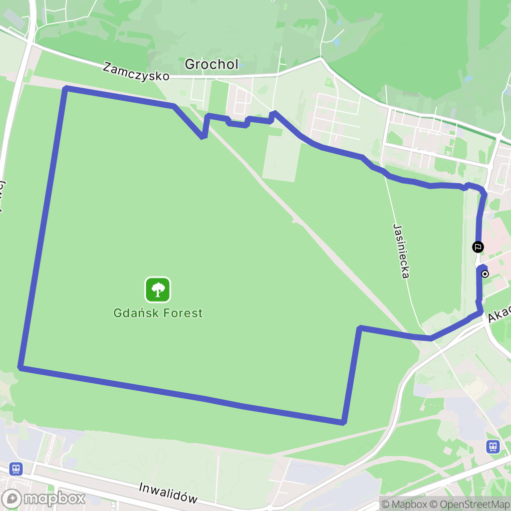 Bydgoszcz: mapa trasy - Poland