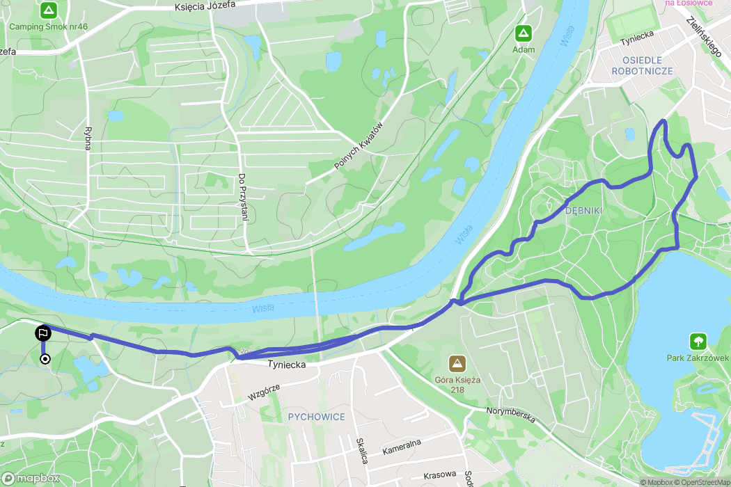 Kraków: mapa trasy - Poland
