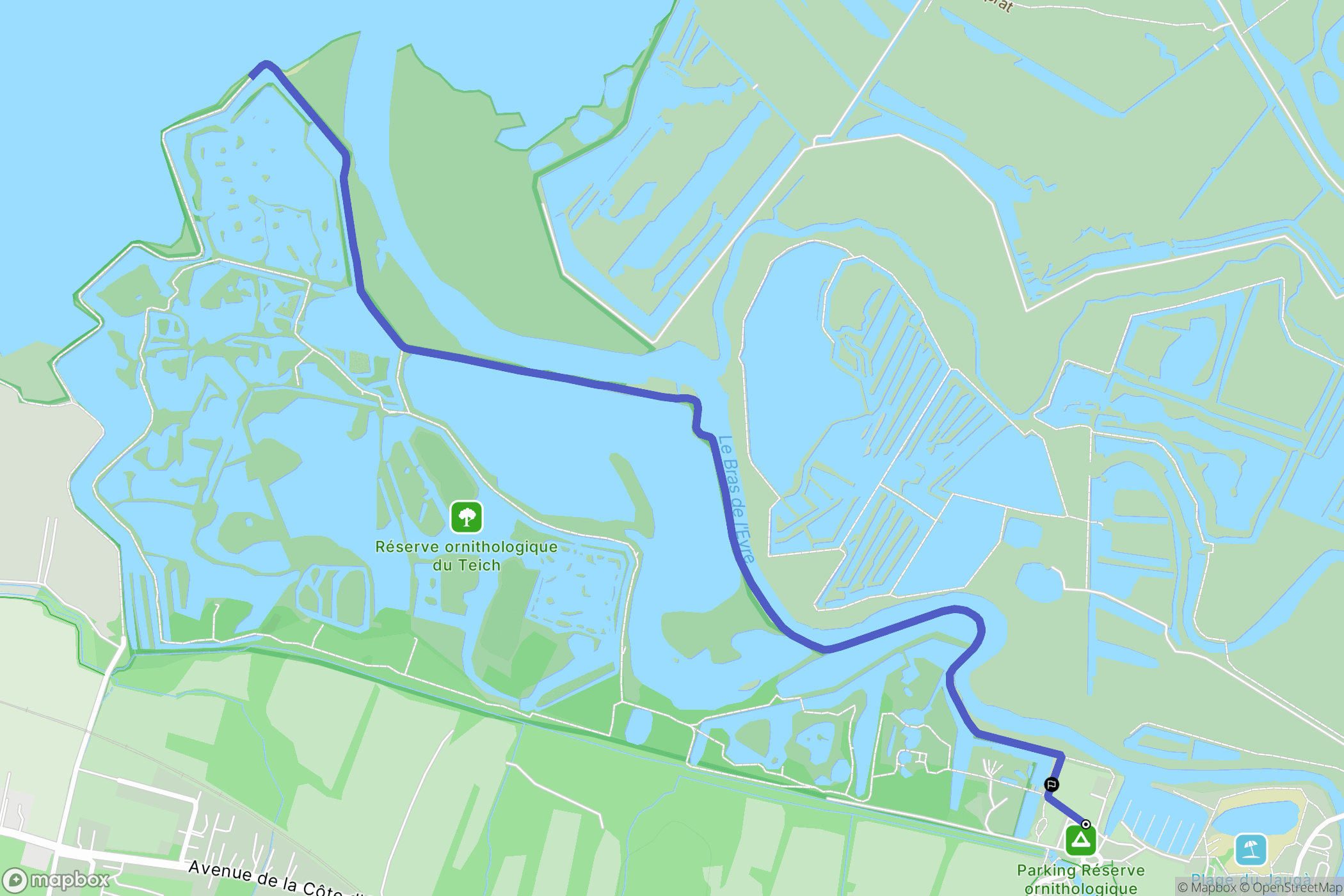 Le Teich: routekaart voor buitenactiviteiten - France