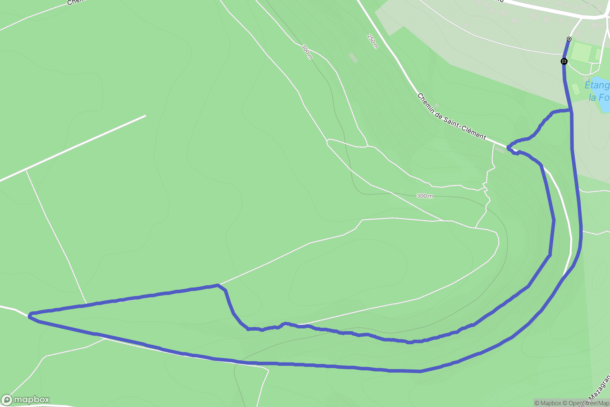Gorze : carte du parcours de randonnée - France
