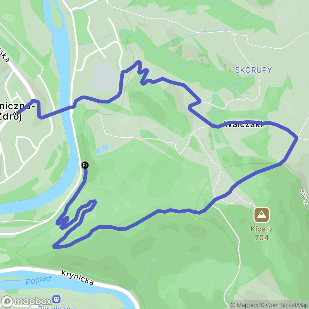 Piwniczna-Zdrój: mapa trasy - Poland