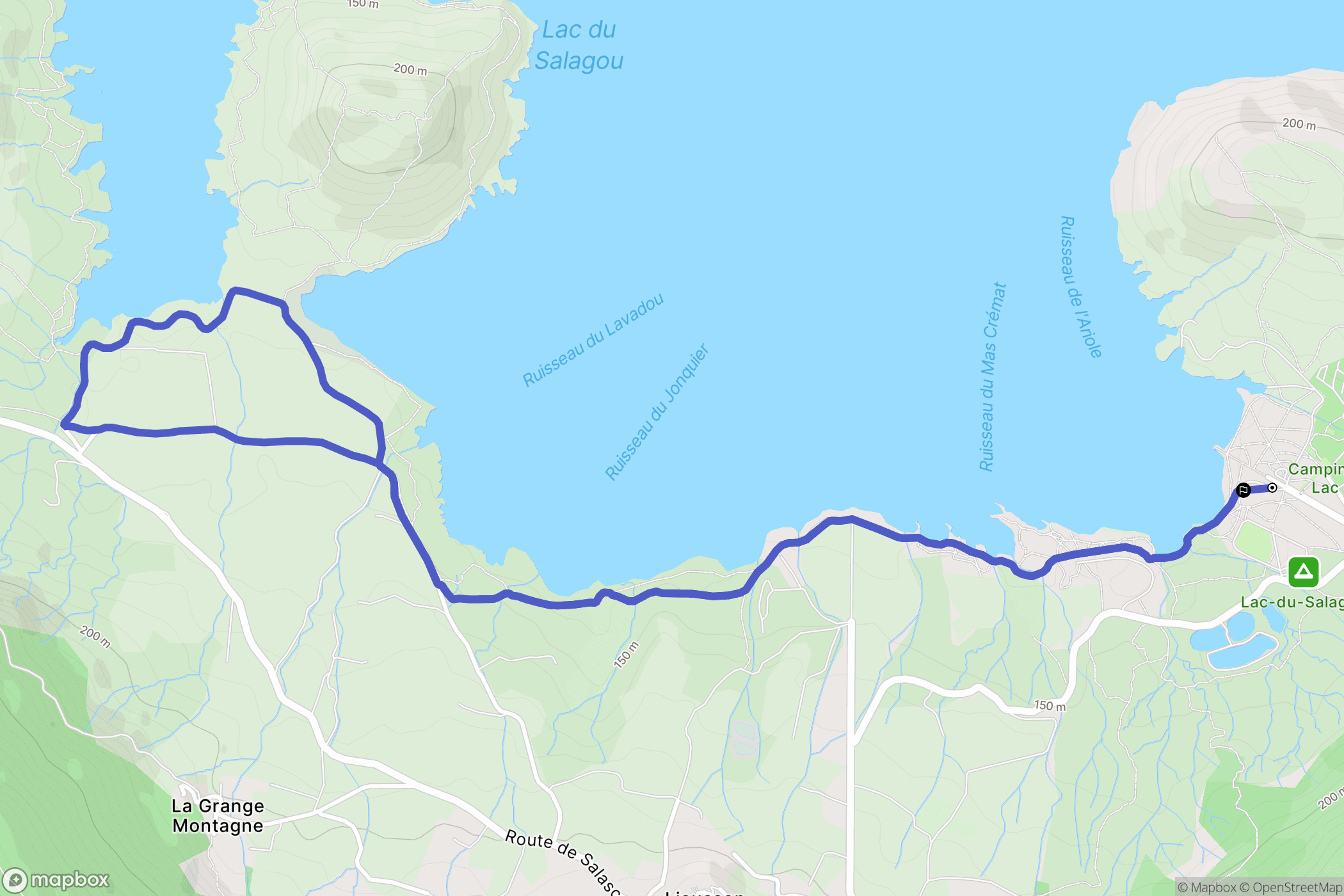 Clermont-l'Hérault : carte du parcours de randonnée - France