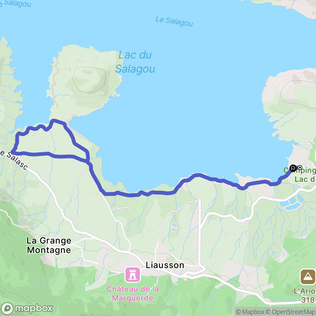 Clermont-l'Hérault : carte du parcours de randonnée - France