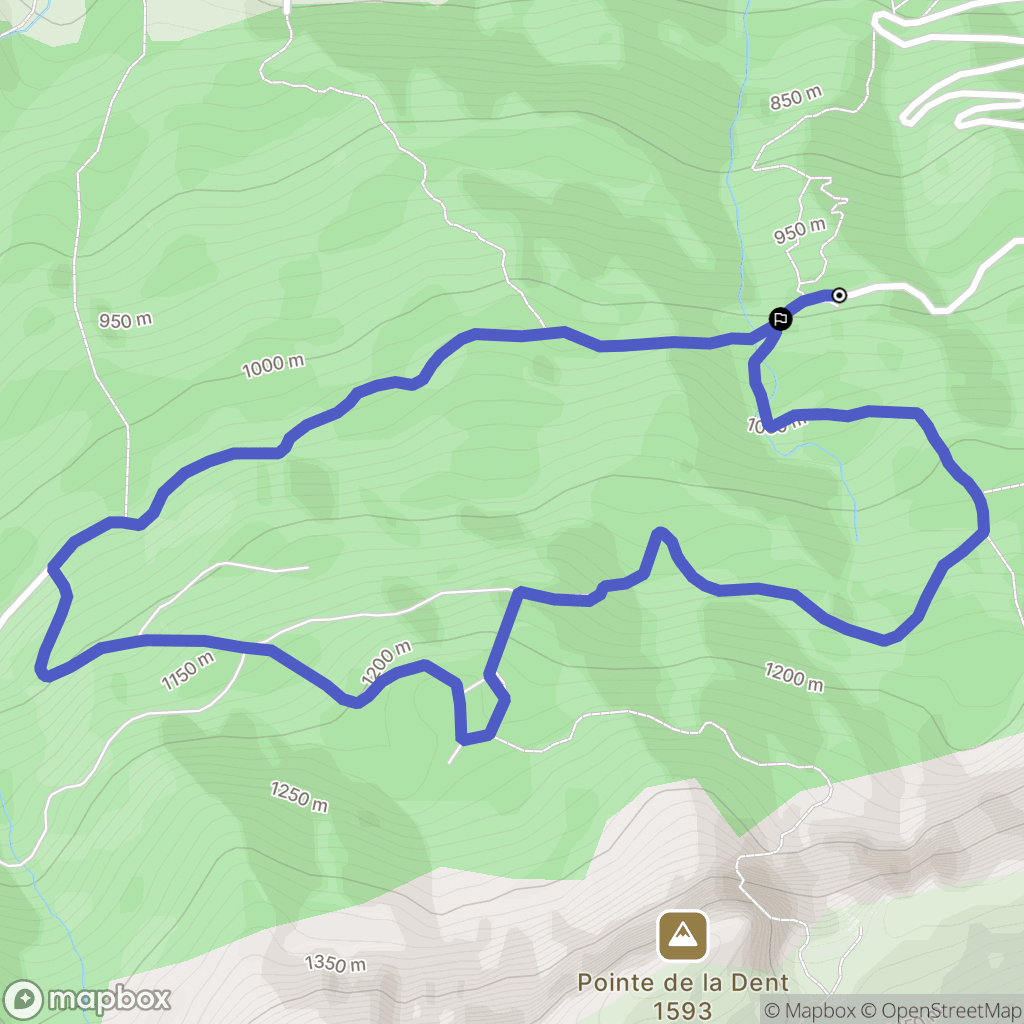 Saint-Laurent : carte du parcours de randonnée - France