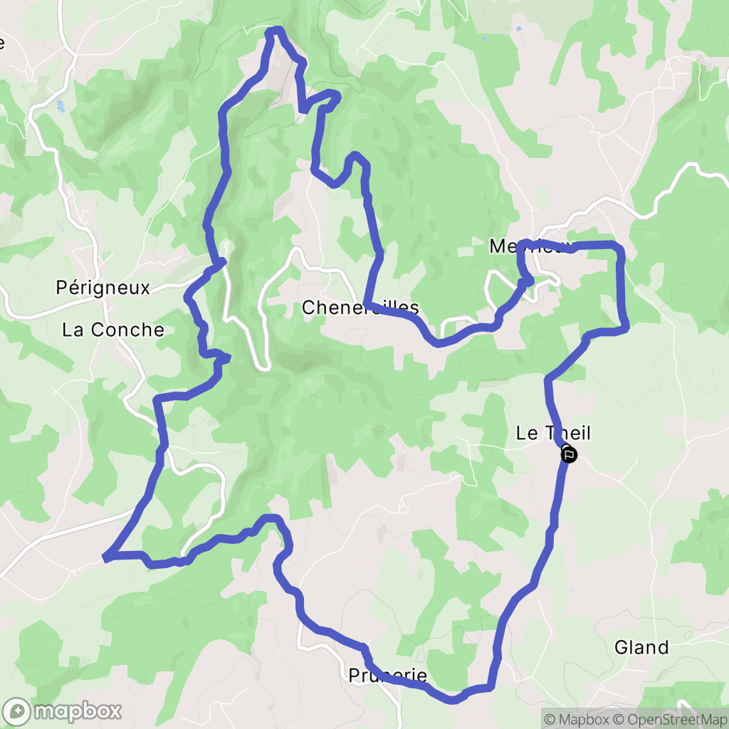 Saint-Maurice-en-Gourgois : carte du parcours de randonnée - France