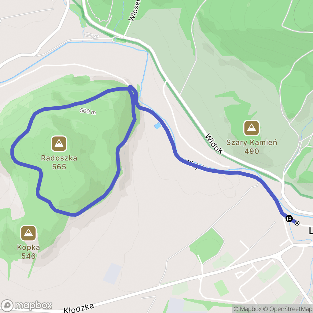 Lądek-Zdrój: mapa trasy - Poland