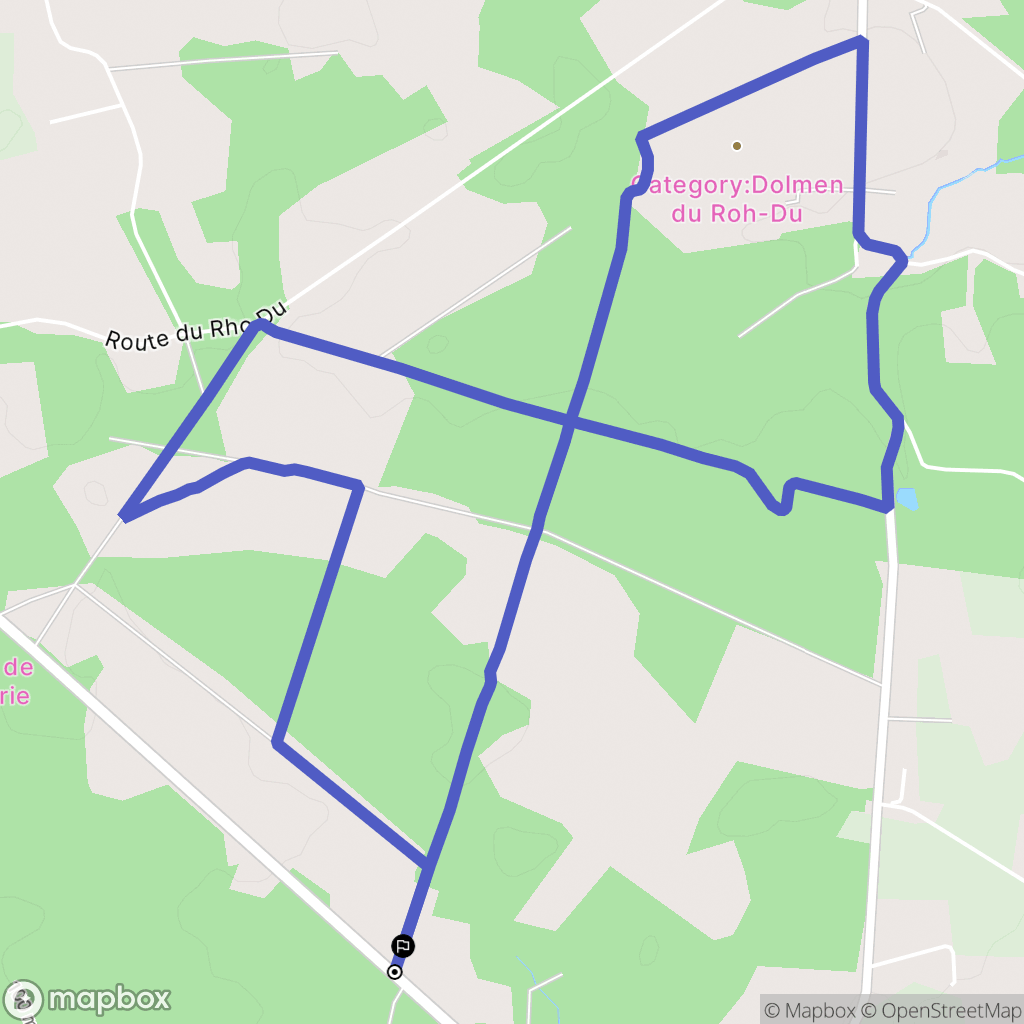 Camors : carte du parcours de randonnée - France