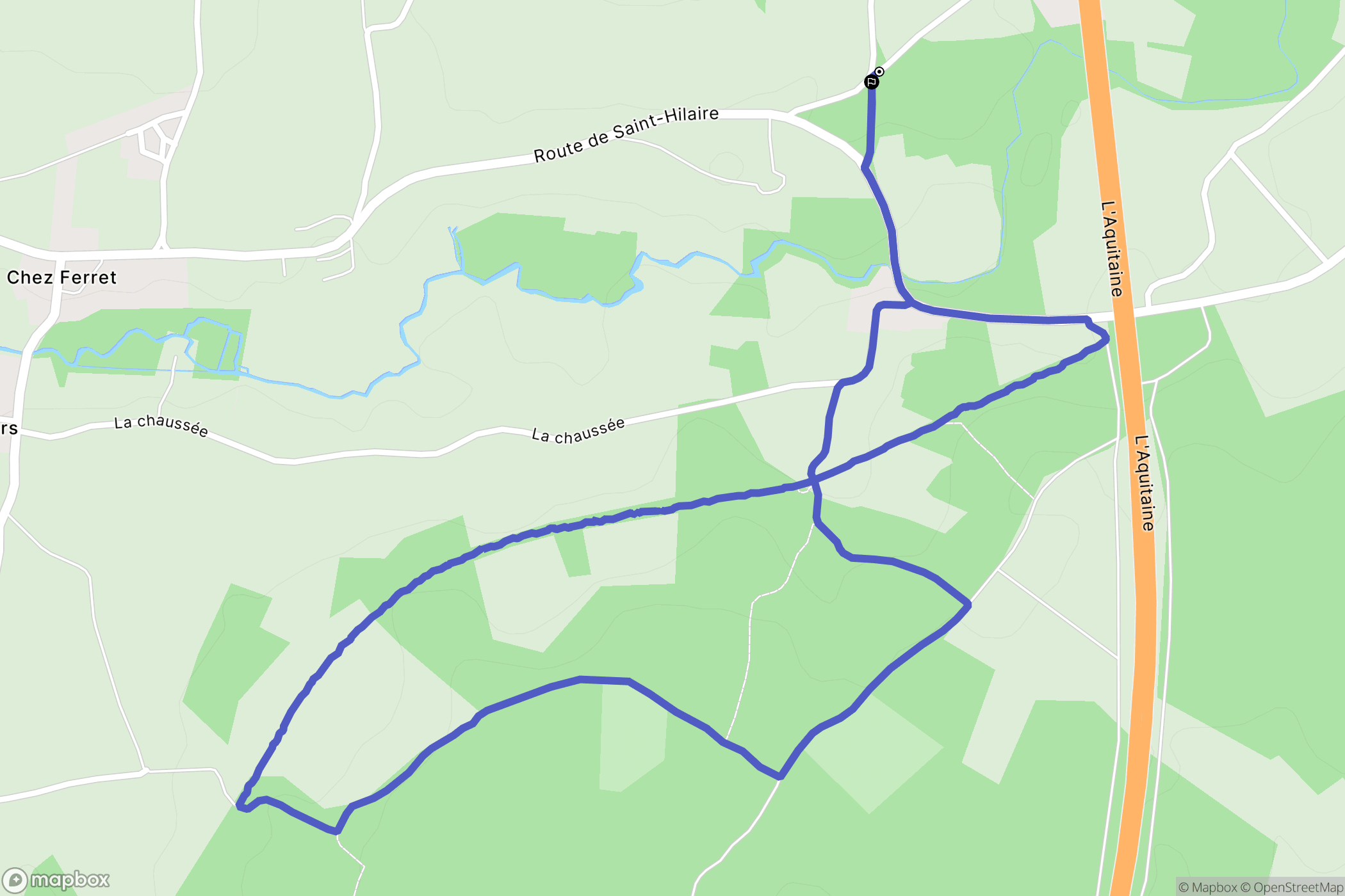 Saint-Savinien : carte du parcours de randonnée - France