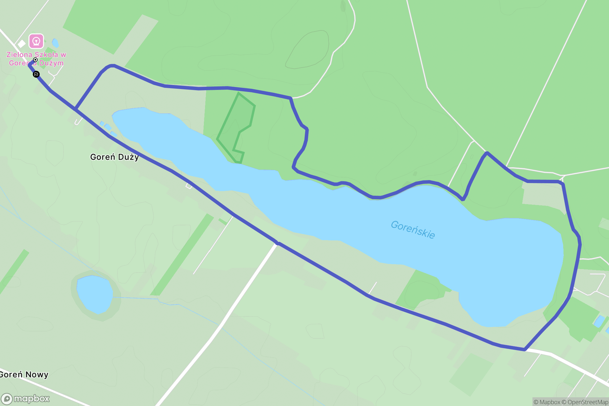 Goreń Duży: mapa trasy - Poland