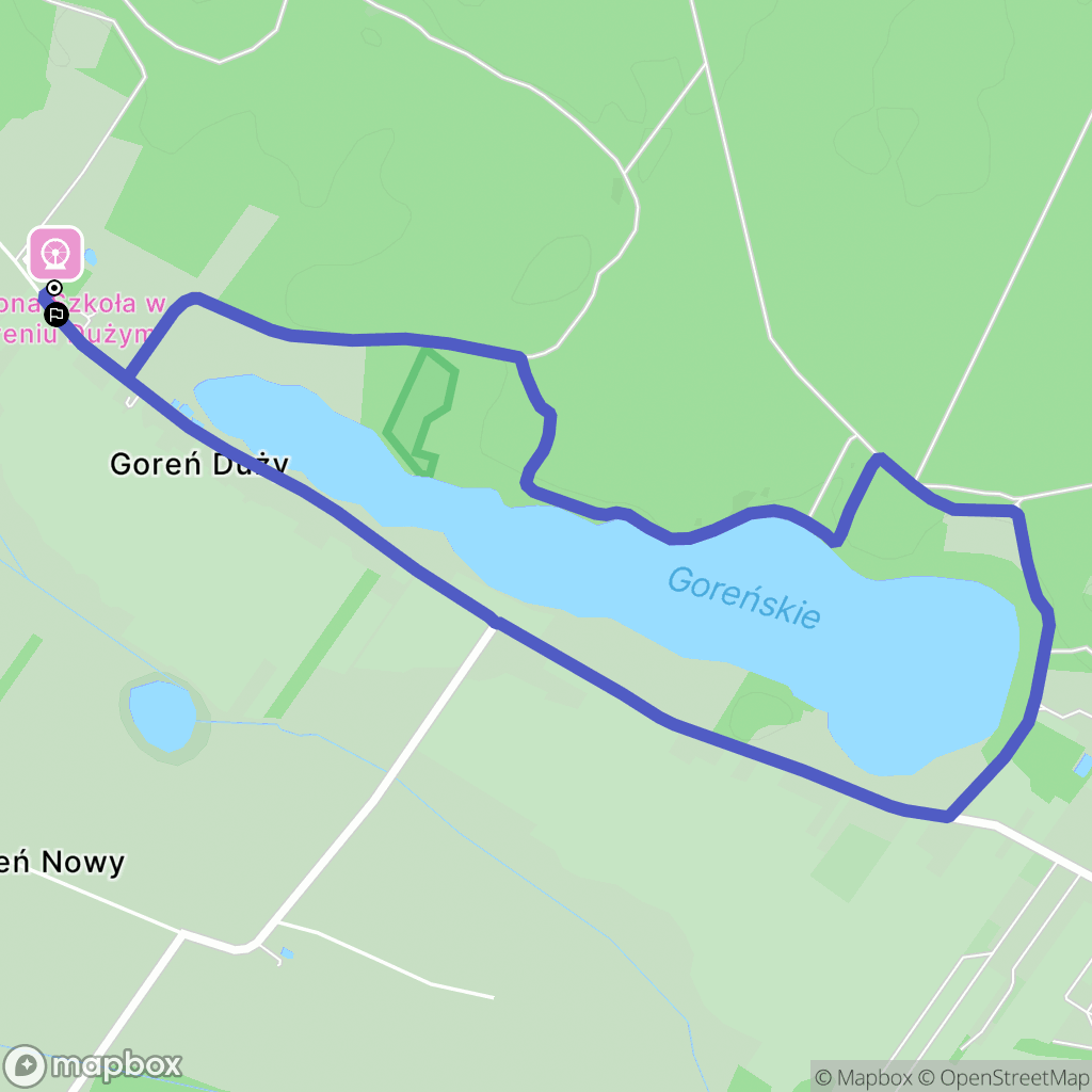 Goreń Duży: mapa trasy - Poland