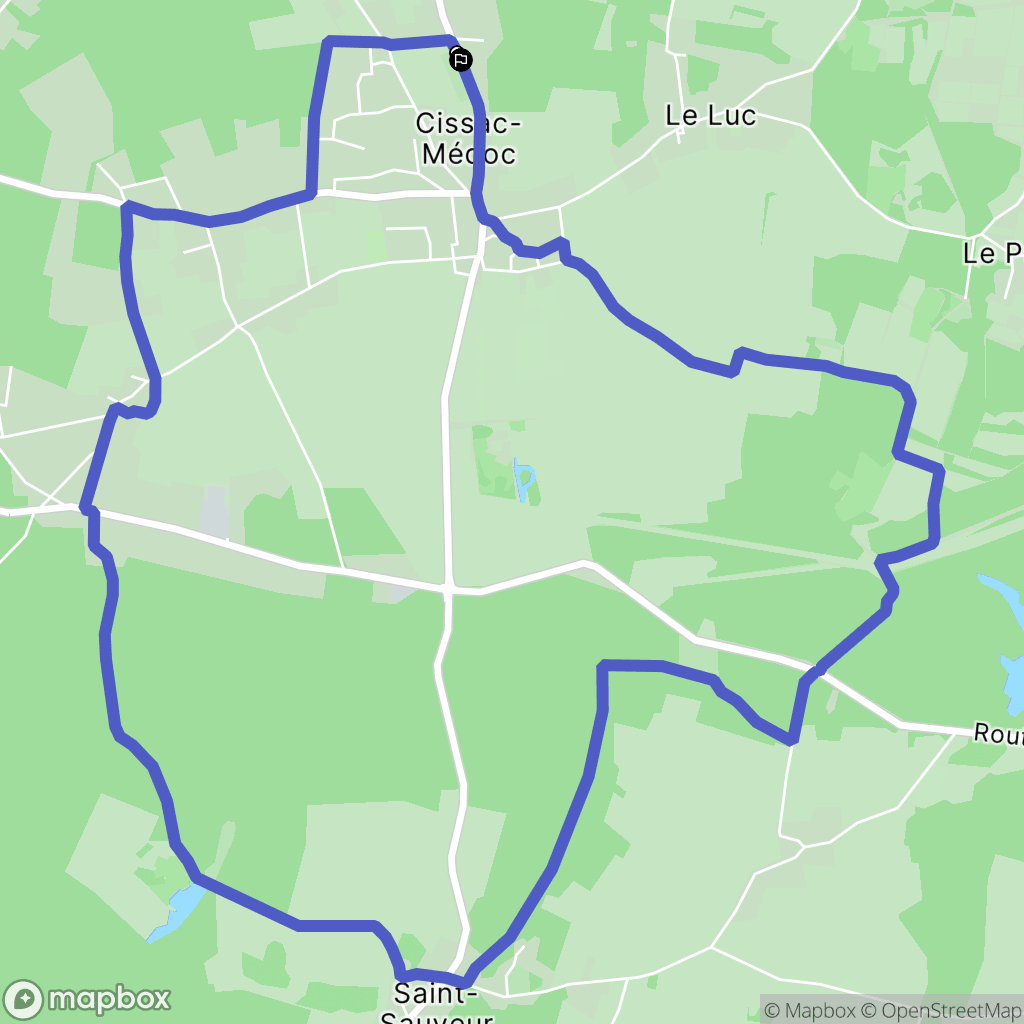 Cissac-Médoc : carte du parcours de randonnée - France