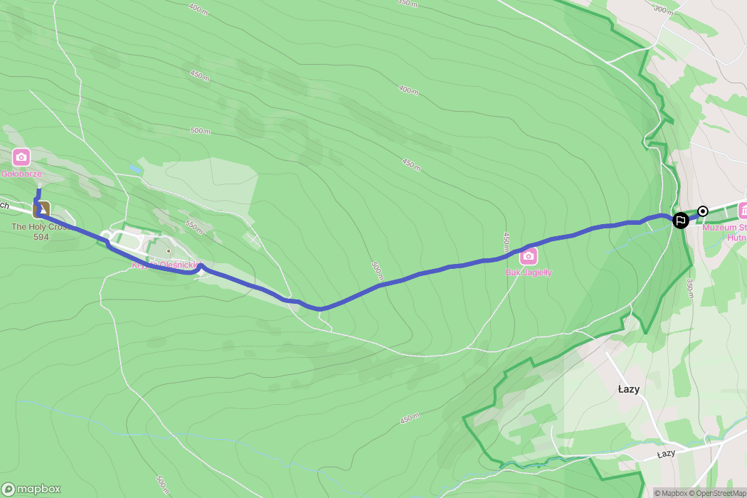 Nowa Słupia: mapa trasy - Poland