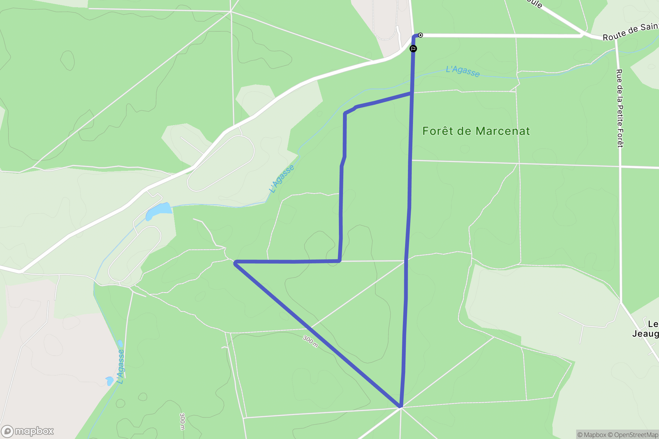 Marcenat : carte du parcours de randonnée - France