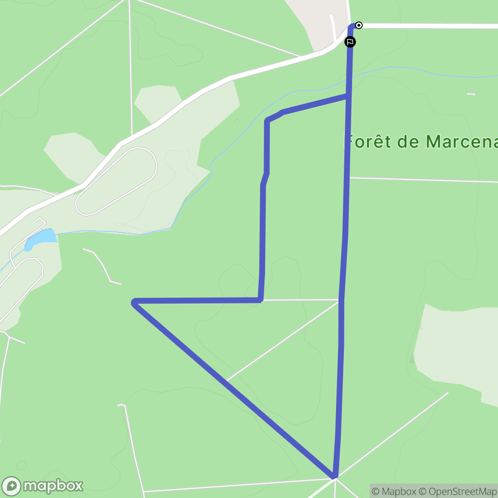 Marcenat : carte du parcours de randonnée - France