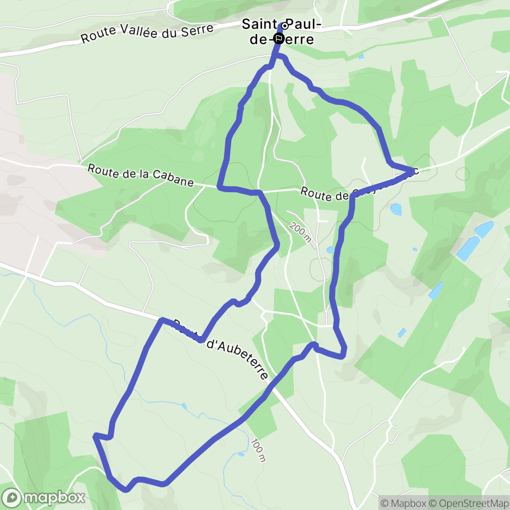Saint-Paul-de-Serre : carte du parcours de randonnée - France