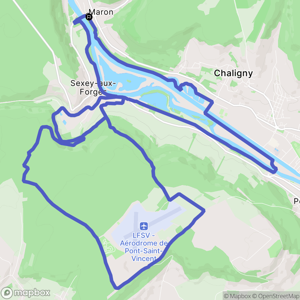 Maron : carte du parcours de randonnée - France