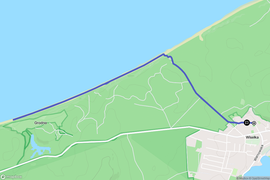Wisełka: mapa trasy - Poland