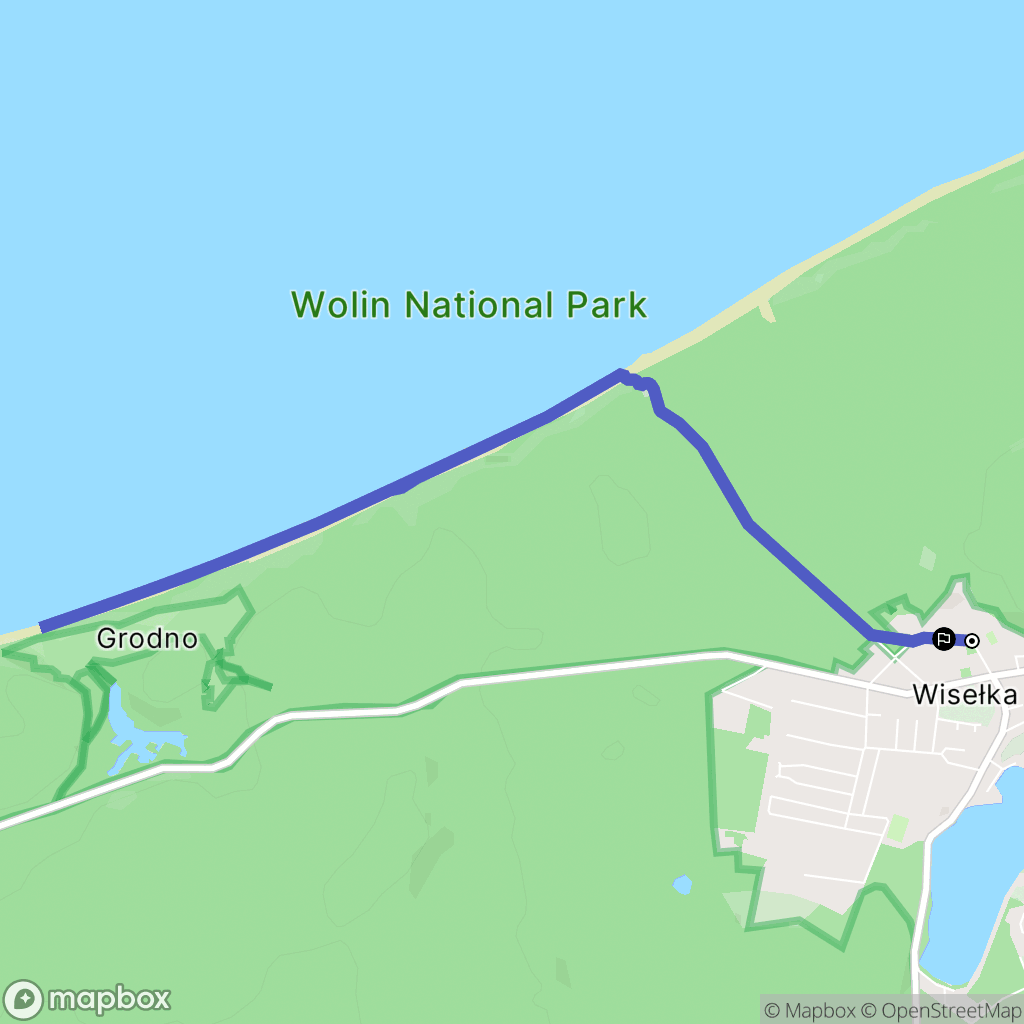 Wisełka: mapa trasy - Poland