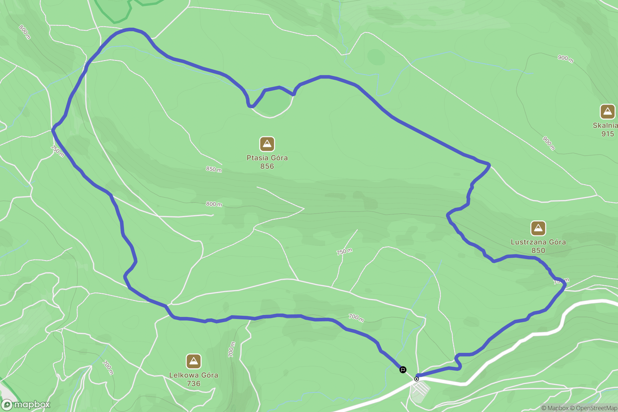 Kudowa-Zdrój: mapa trasy - Poland