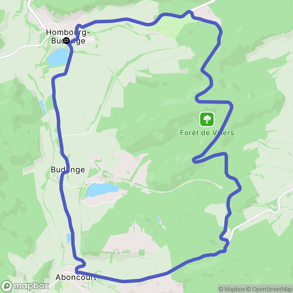 Hombourg-Budange : carte du parcours de randonnée - France