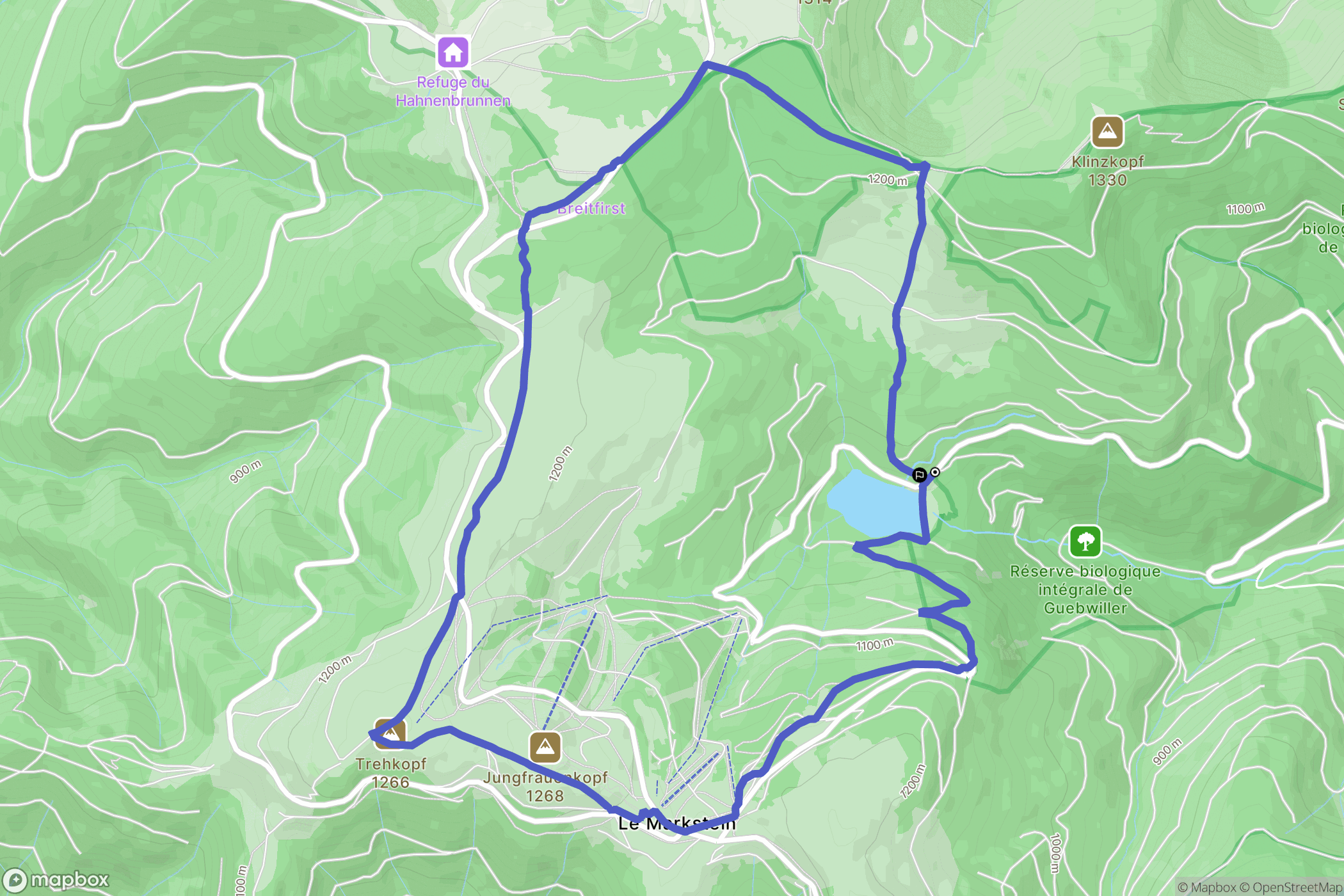 Linthal : carte du parcours de randonnée - France