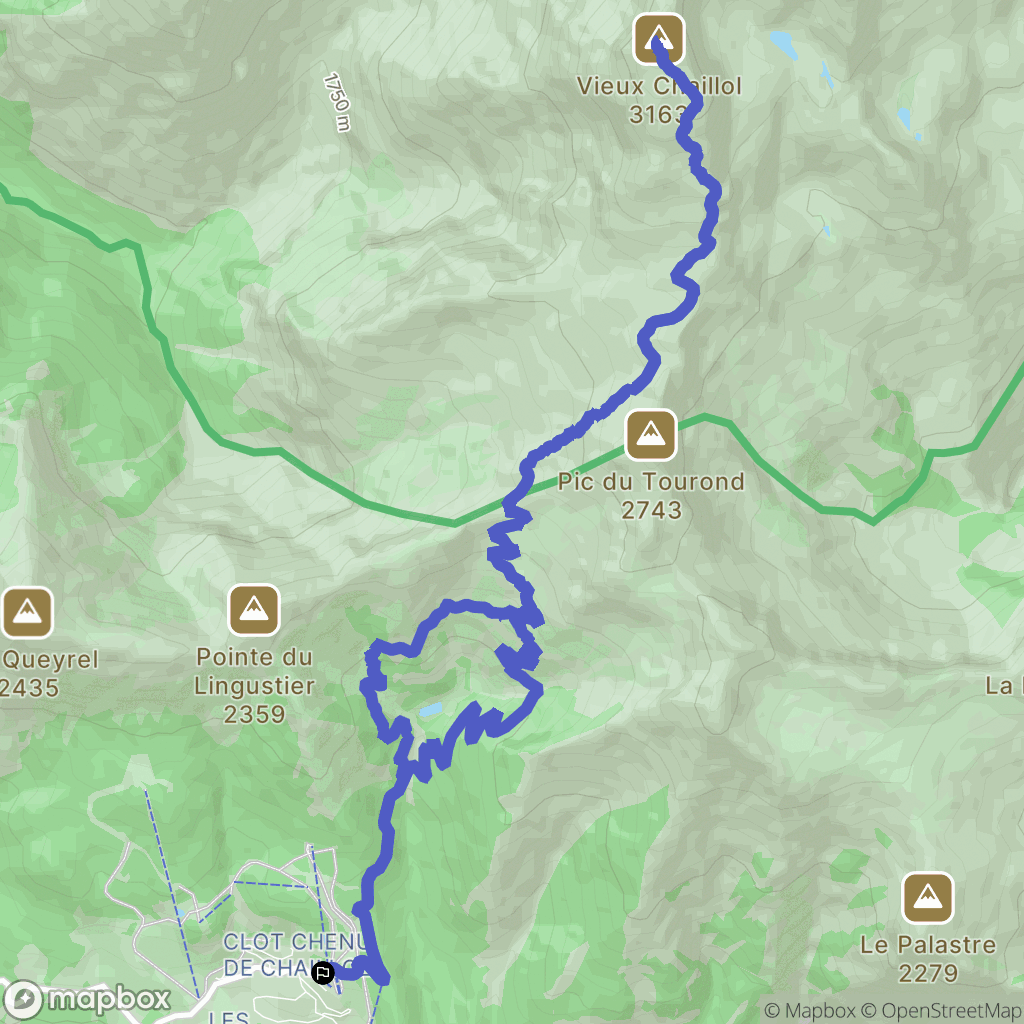 Saint-Michel-de-Chaillol : carte du parcours de randonnée - France