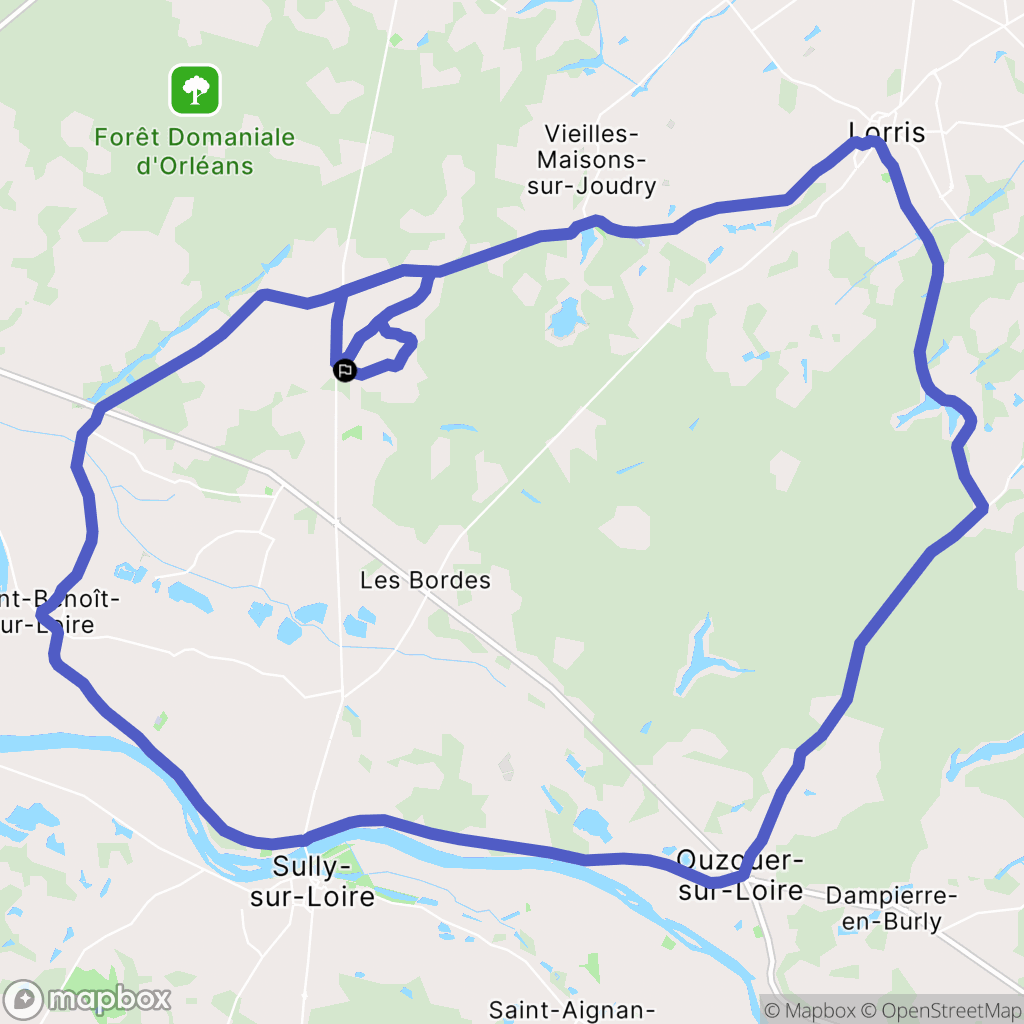 Bouzy-la-Forêt : carte du parcours de randonnée - France