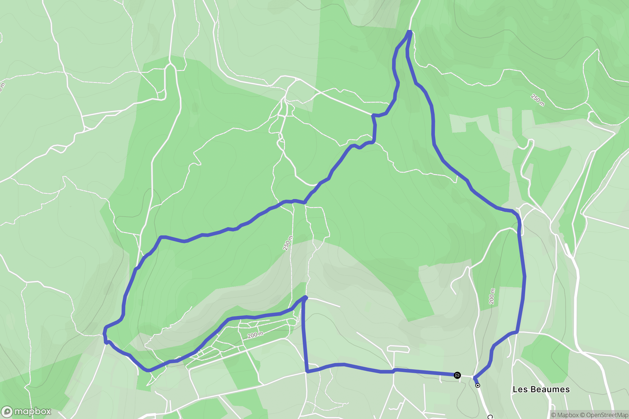 Puget : carte du parcours de randonnée - France