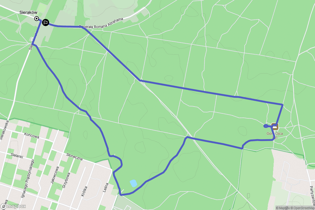 Sieraków: mapa trasy - Poland