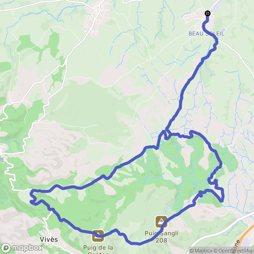 Passa : carte du parcours de randonnée - France