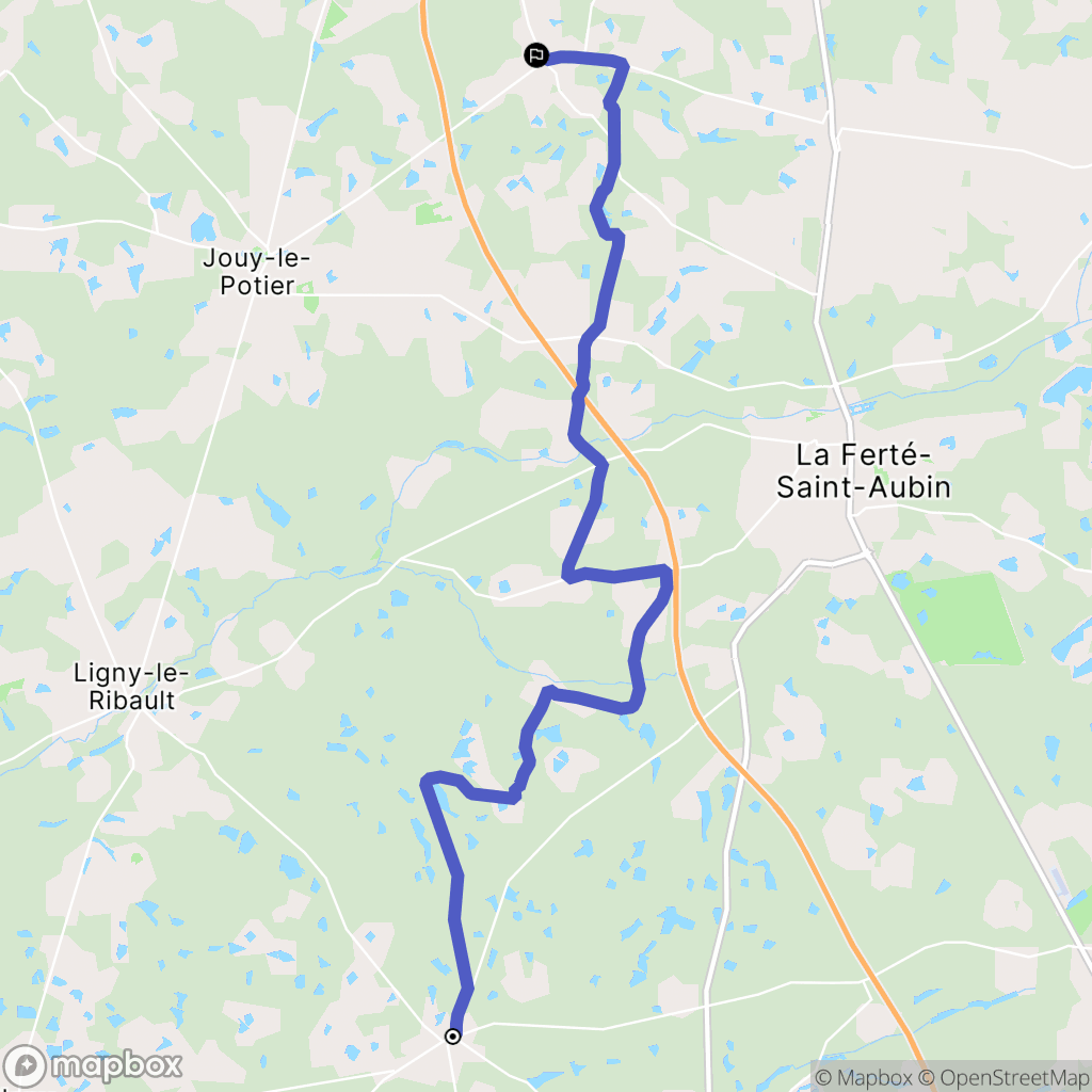 Yvoy-le-Marron : carte du parcours de randonnée - France