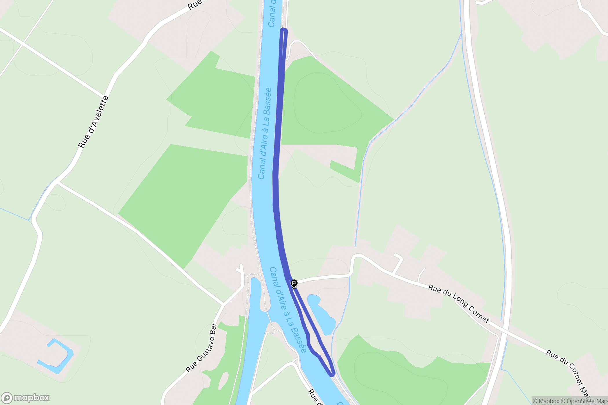 Annezin : carte du parcours de randonnée - France
