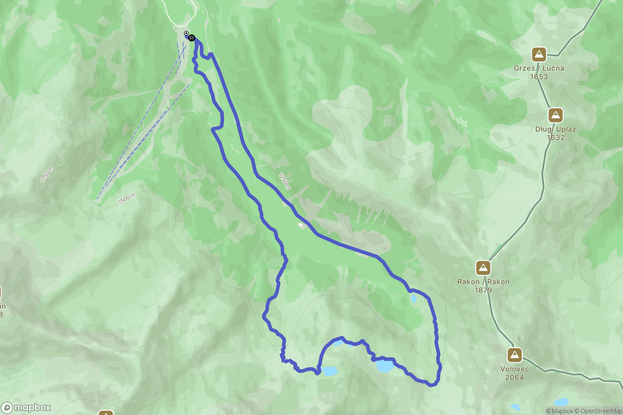 Zuberec: mapa trasy - Slovakia