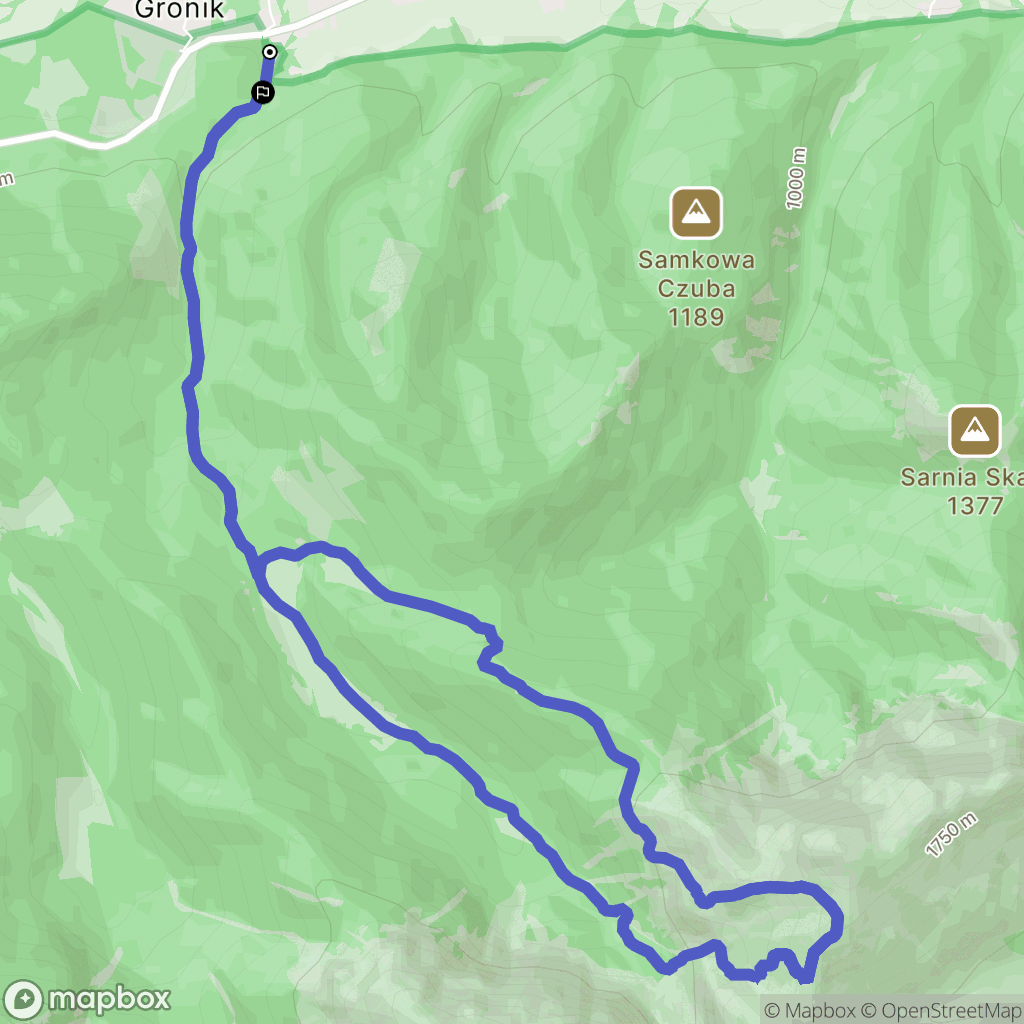 Kościelisko: mapa trasy - Poland