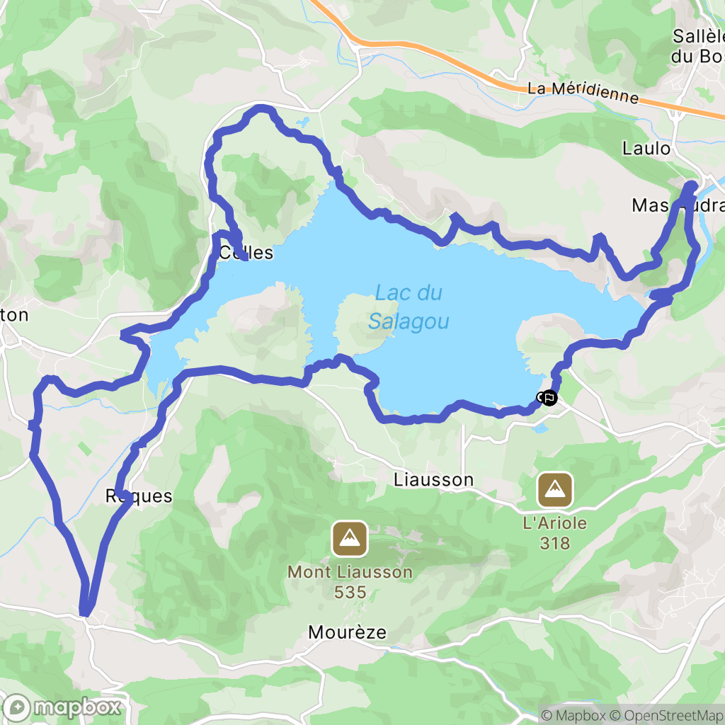 Clermont-l'Hérault : carte du parcours de randonnée - France