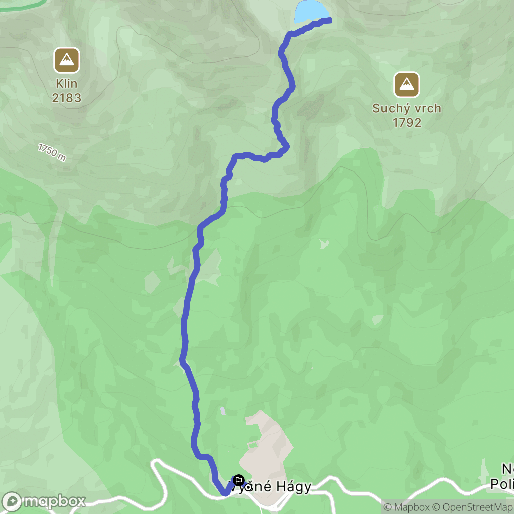 Vysoké Tatry: mapa trasy - Slovakia