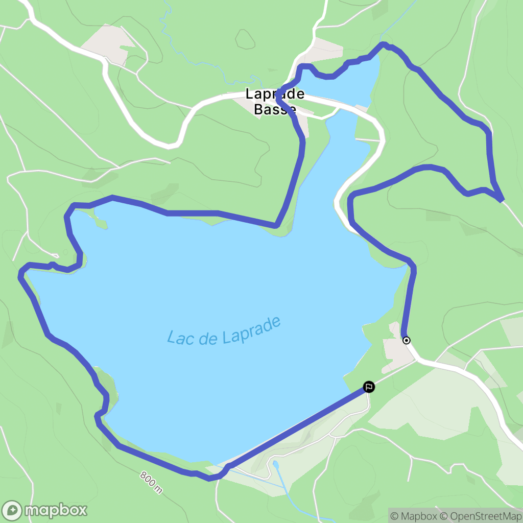 Les Martys : carte du parcours de randonnée - France