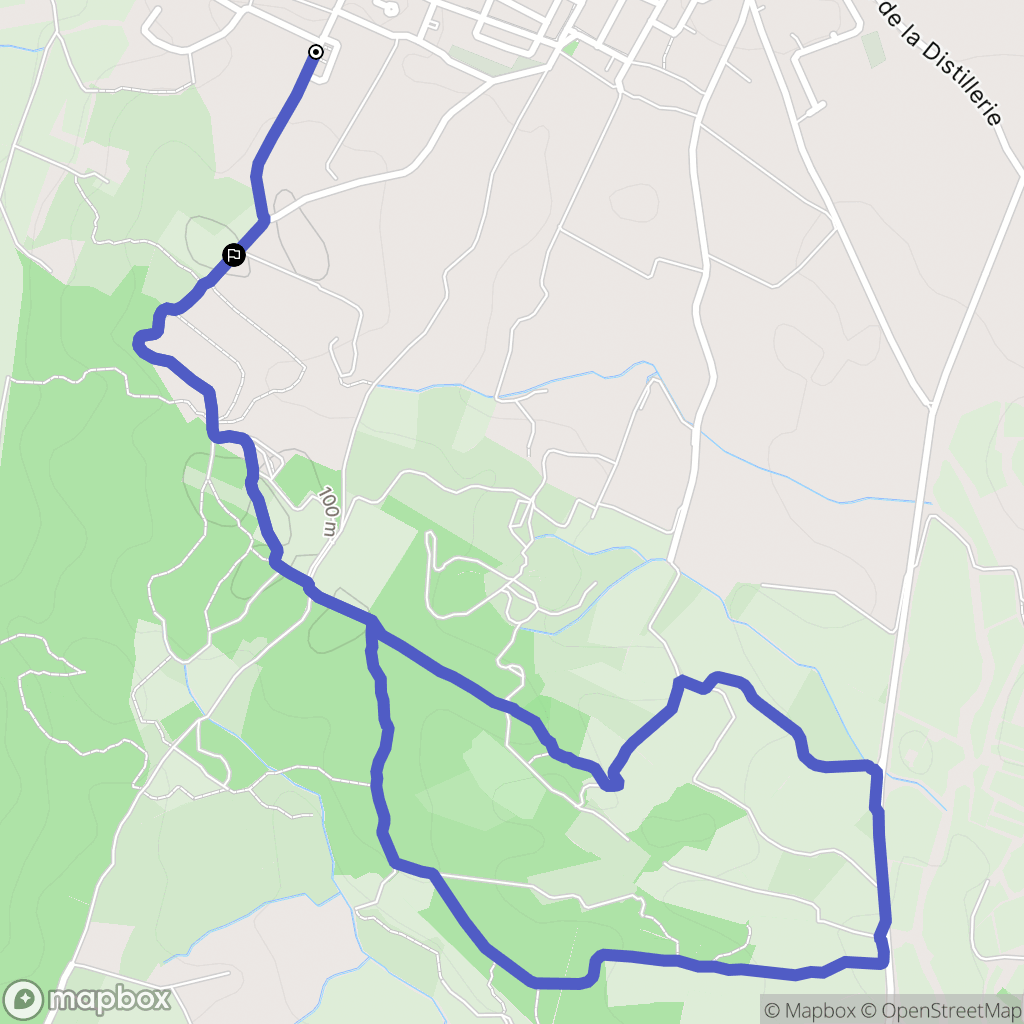 Bassan : carte du parcours de randonnée - France