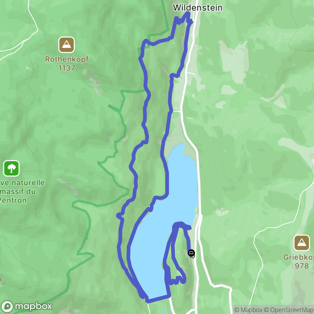 Kruth : carte du parcours de randonnée - France