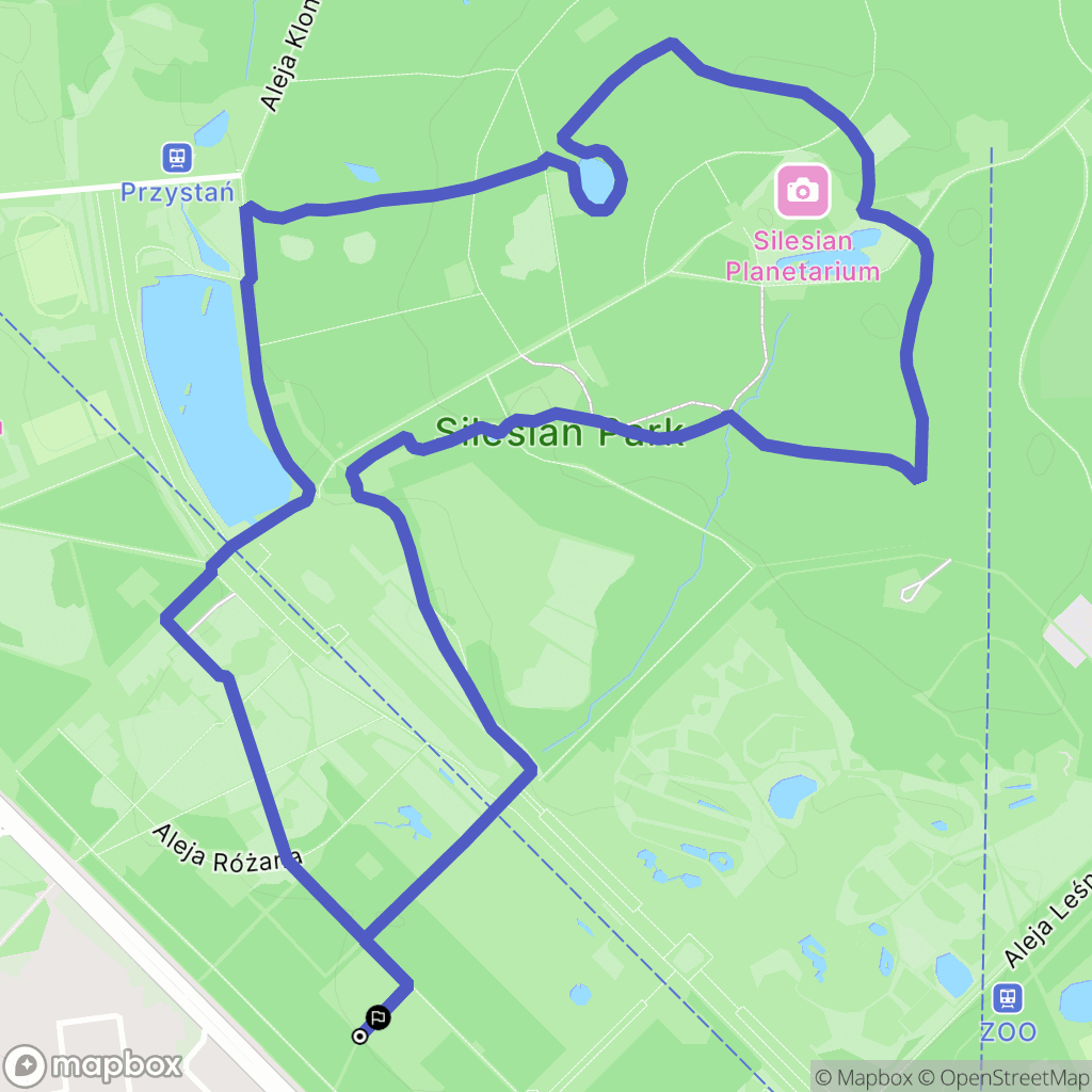 Chorzów: mapa trasy - Poland