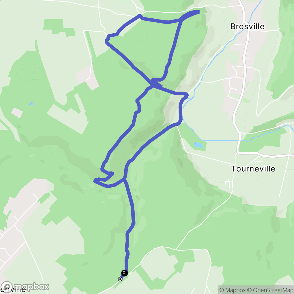 Sacquenville : carte du parcours de randonnée - France
