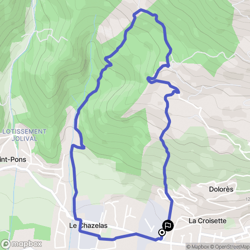 Barcelonnette : carte du parcours de randonnée - France
