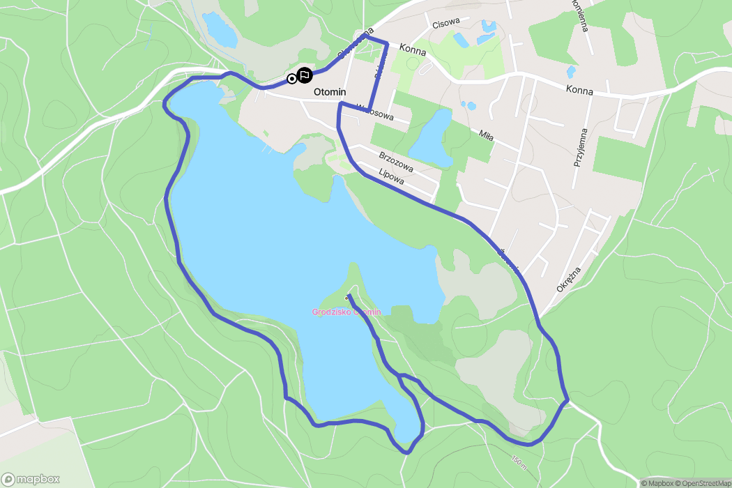 Otomin: mapa trasy - Poland