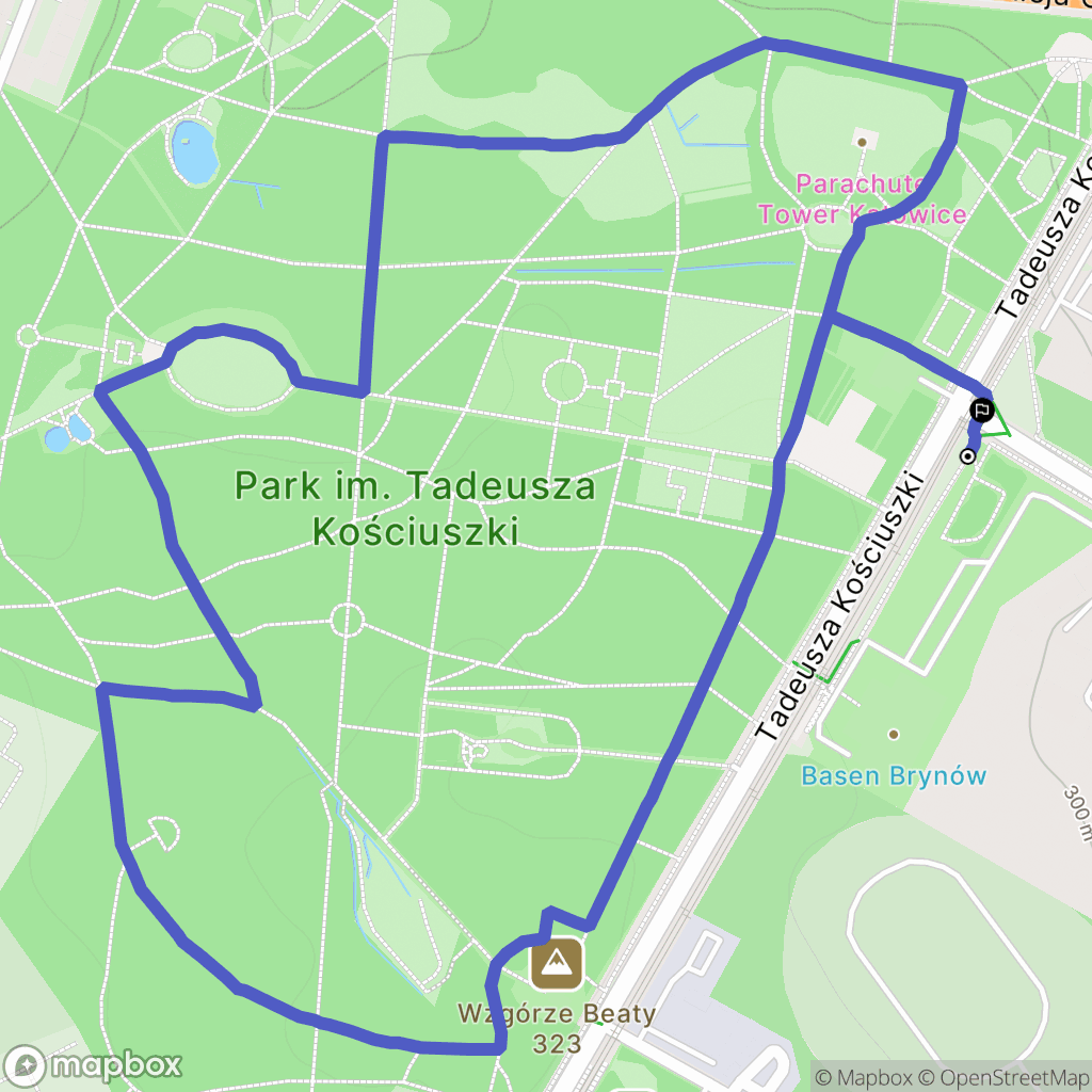 Katowice: mapa trasy - Poland