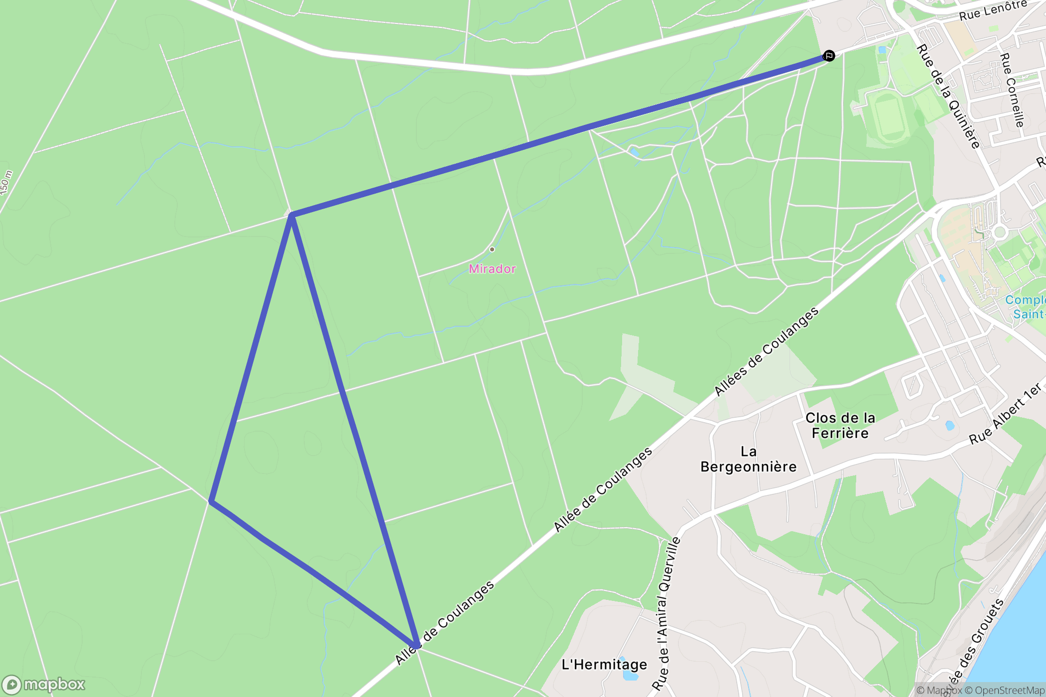 Blois : carte du parcours de randonnée - France