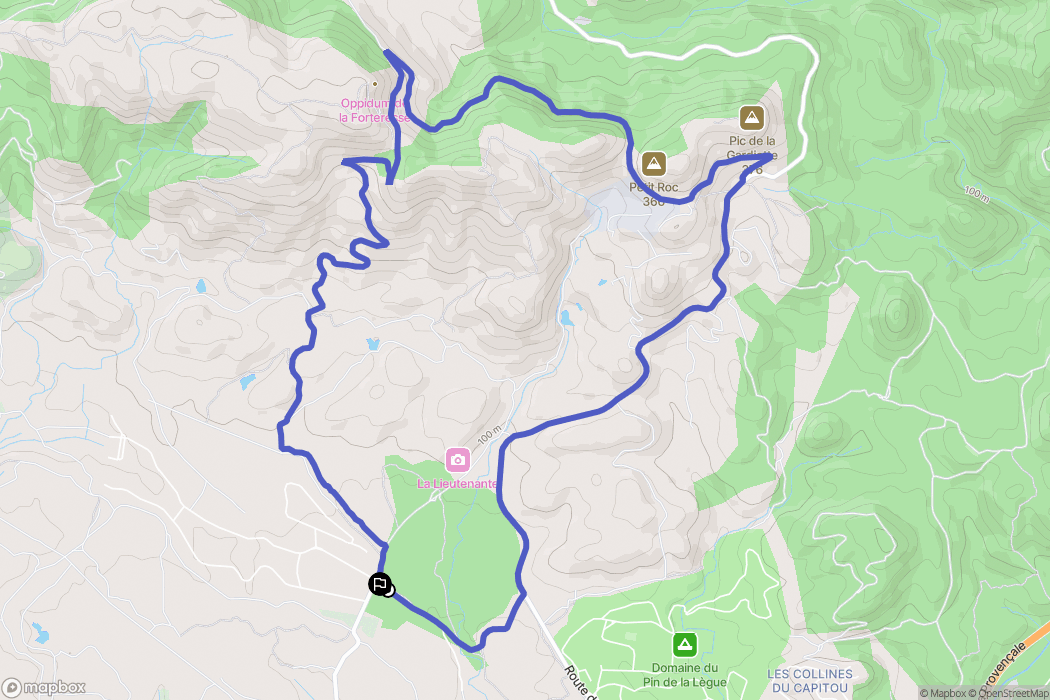 Puget-sur-Argens : carte du parcours de randonnée - France